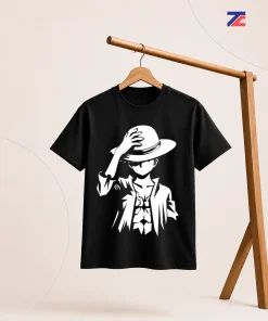 One Piece T-Shirt, Luffy T-Shirt, Minimal Luffy Shirt, Monkey D. Luffy Graphic Tee, One Piece Anime T-Shirt, Black Anime T-Shirt